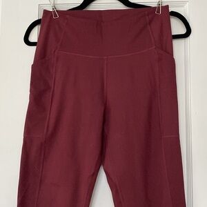 Girlfriend Collective Burgundy Leggings